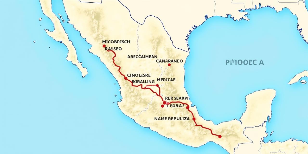 Mapa de las principales casetas de cobro en México